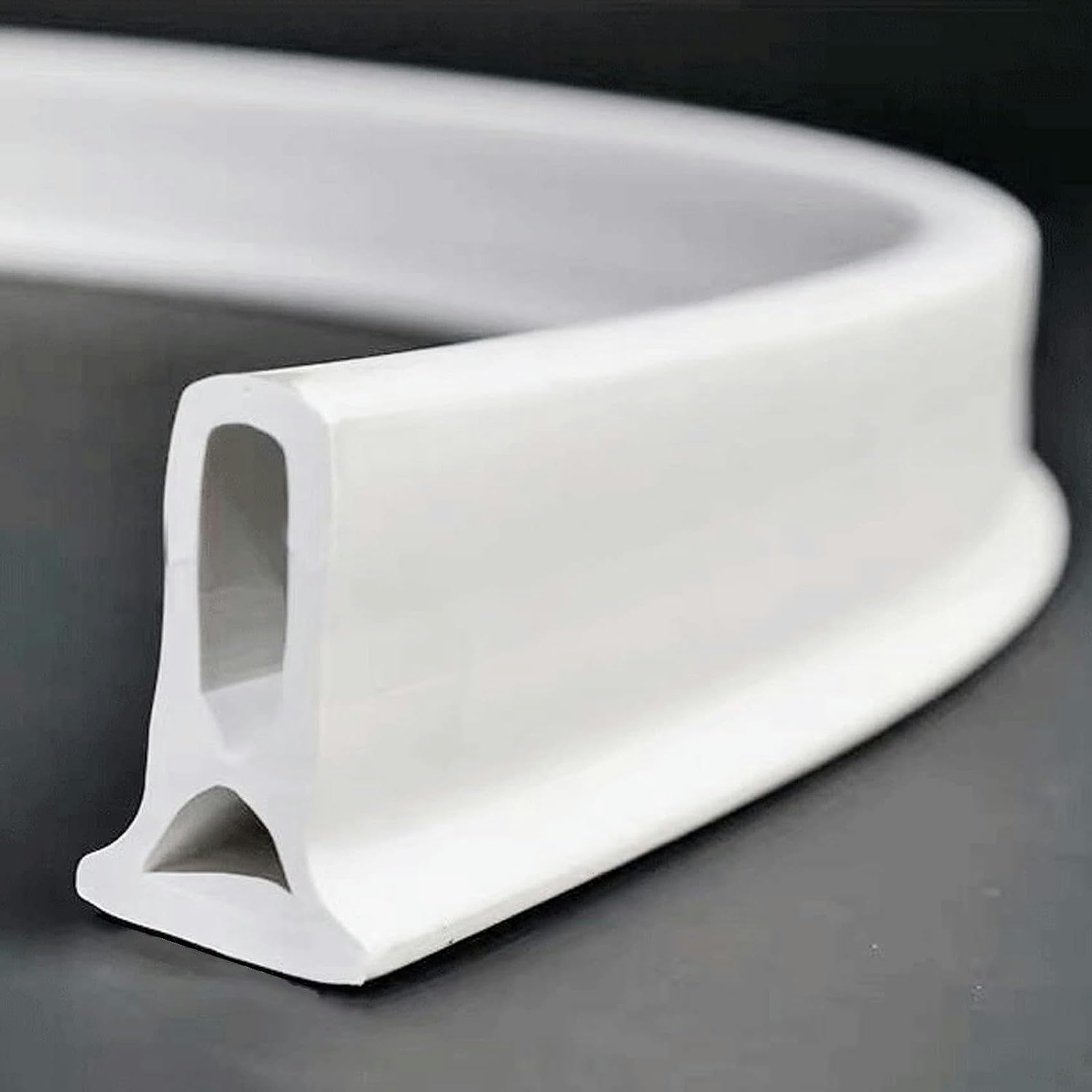 Barrera de agua para umbral de ducha de silicona flexible de longitud recortable para baño