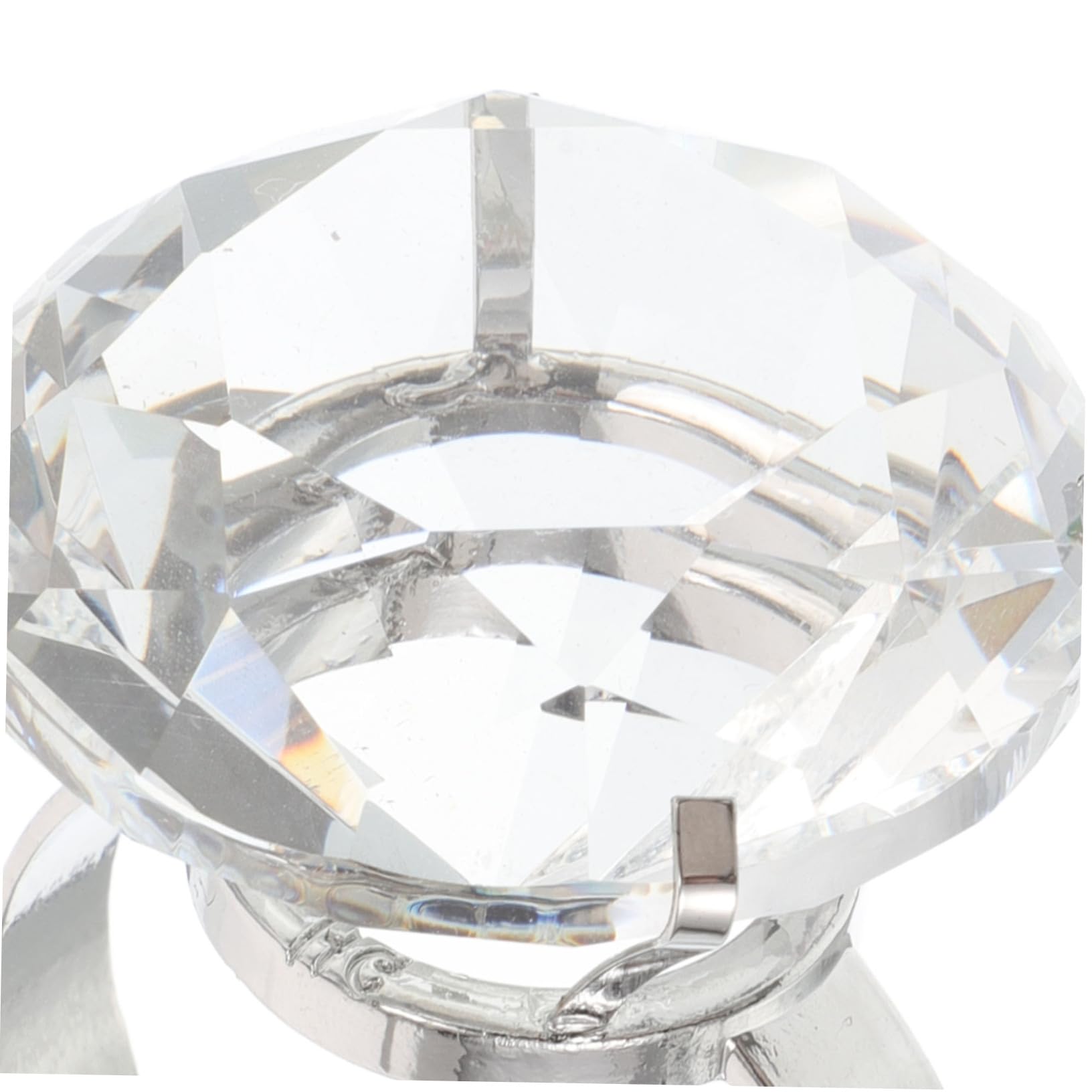 HANABASS Bague de Mariage Factice en Verre et Alliage, Décoration Essentielle pour Décorations de Mariage, Accessoire Unique pour Photos et Célébrations de Fiançailles