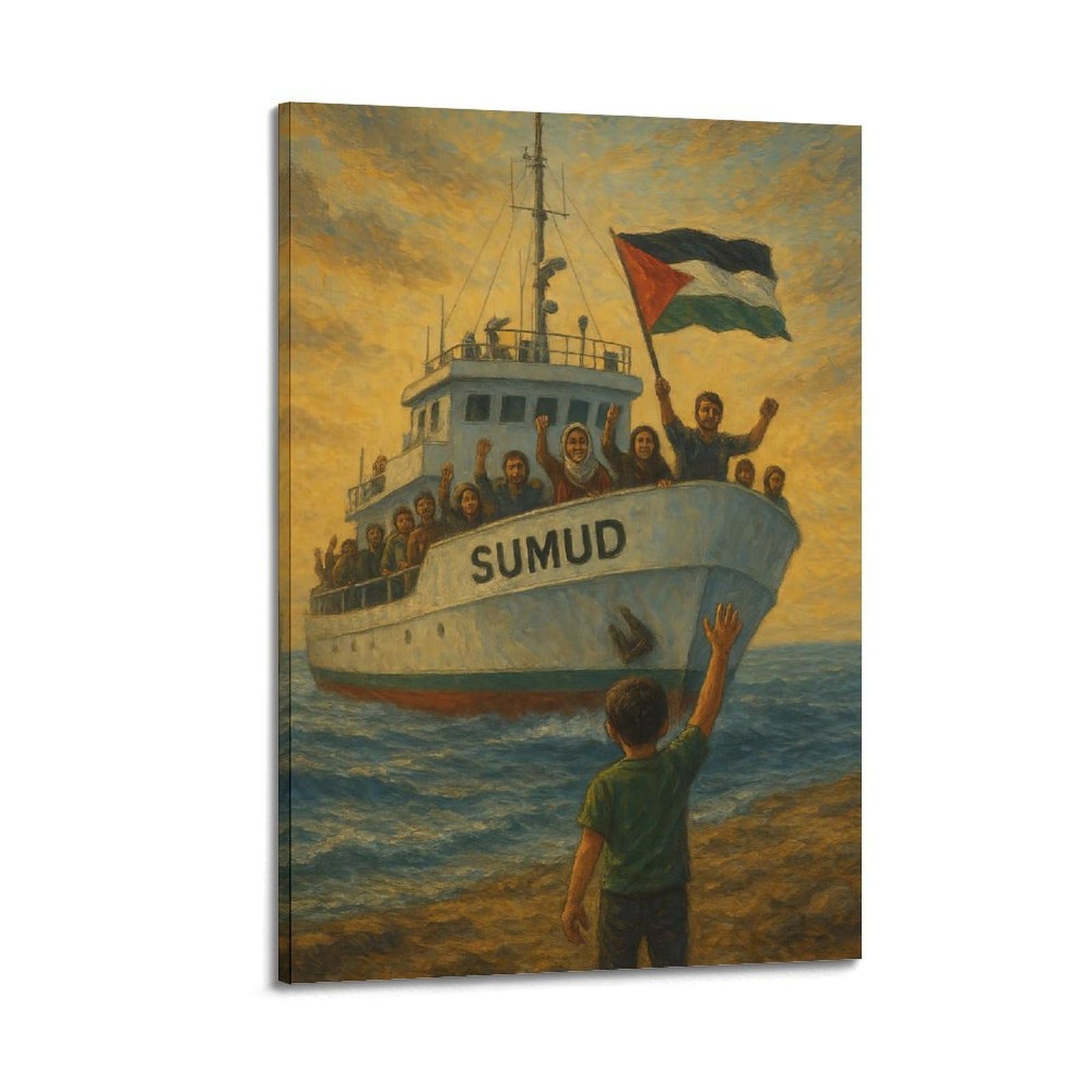 XKUGA Retro Anti-war Peace Poster Freedom Gaza Palestine Modern Decorative Canvas Prints - Ideal Wall Art for Family, Man Cave, Game Room, Boys & Girls Bedroom 16x24inch(40x60cm)