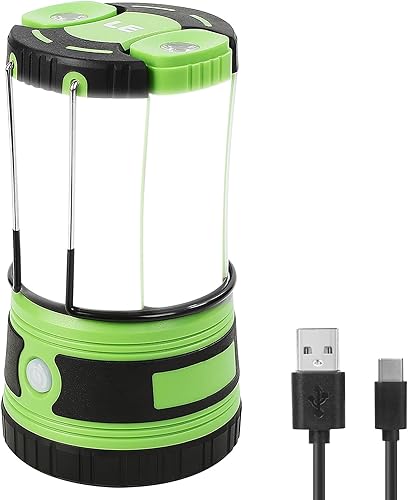 Lepro Linterna LED de campamento recargable o alimentada por pilas luz de campamento de 1000 lm con linternas desmontables 4 modos linterna portátil