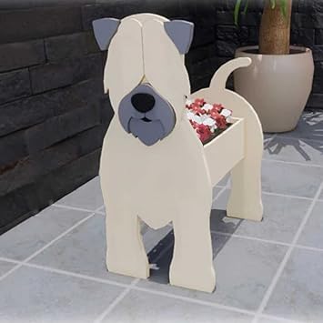 XOOFMASS Creative Wooden Planter Animal Resin Flowerpot Dog Plant Pot, Creative Garden Decorative Container Holder, Animal Shape Cartoon Succulent Plant Pot for Home Office Garden Decoration