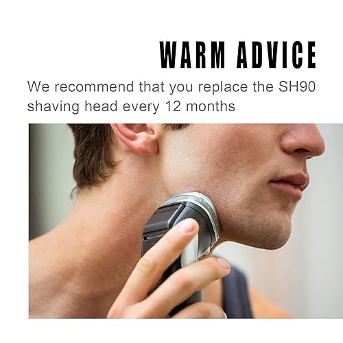 Miniatura 3 de Paquete de 3 cuchillas de afeitar eléctricas de repuesto para la serie 9000, sustituye a SH90 SH62