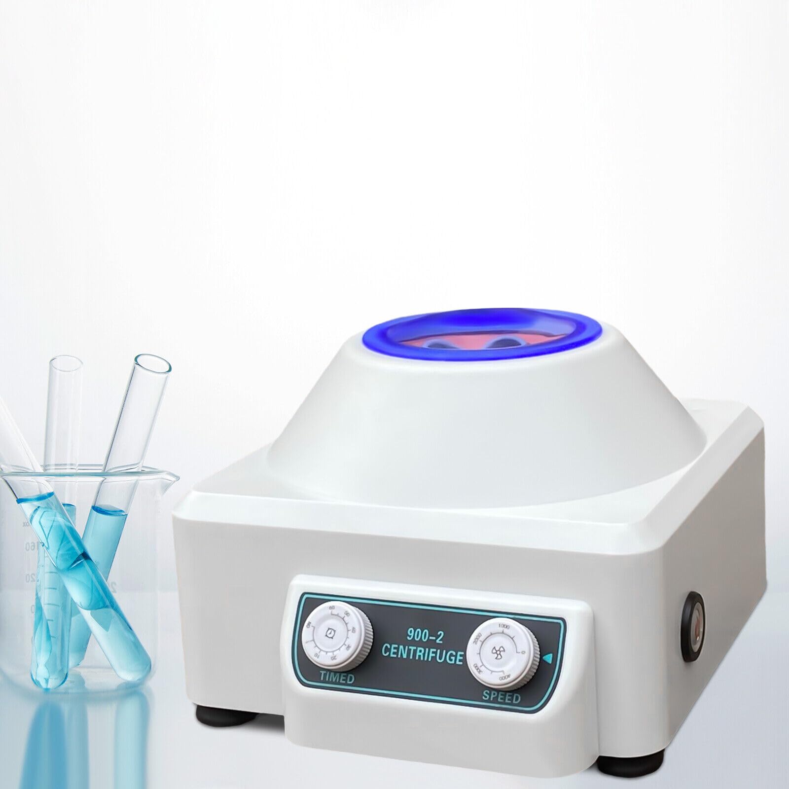 Centrífuga de laboratorio 6 tubos centrífuga de mesa 4000 rpm velocidad ajustable de los equipos de laboratorio, máquina centrífuga con tapa transparente centrífuga sangre 30 W, para medicina