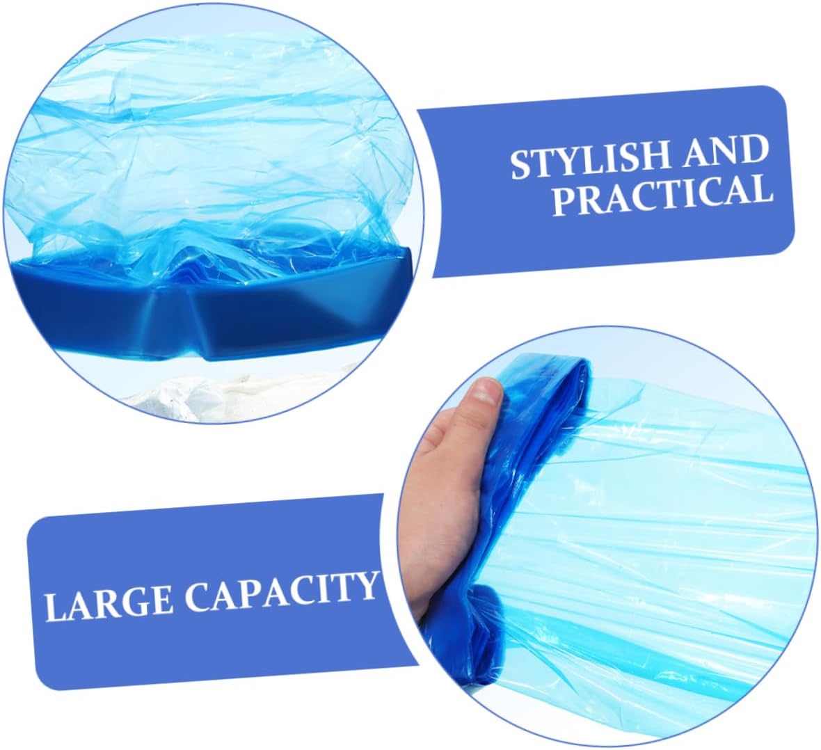 Unomor 5pcs Odor Diaper Pail Refill Bags Diaper Pail Liners Large Capacity Pe Material Drawstring Design