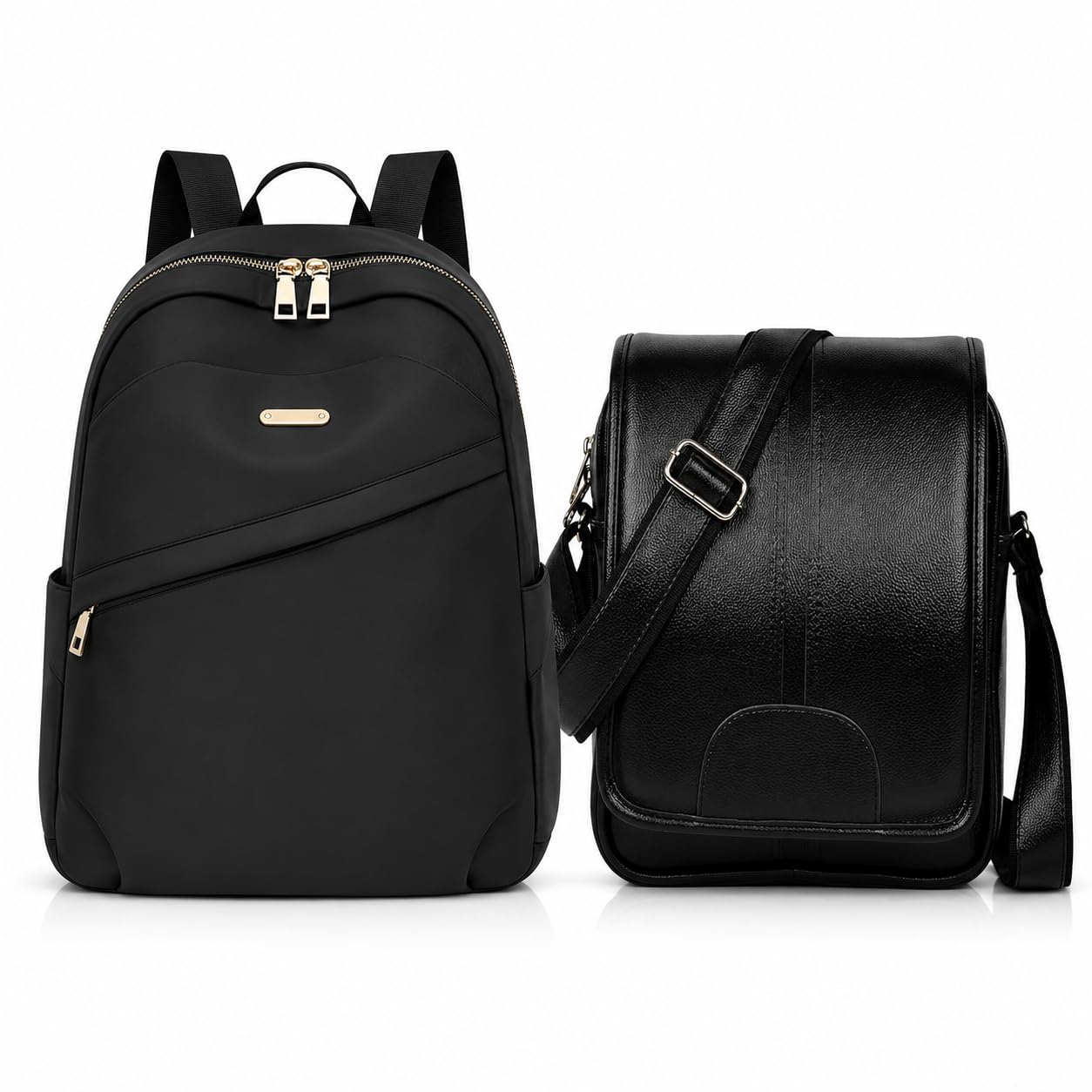 Laptop Backpack & Messenger Bag Combo for Men & Women | TeCasual Backpack with Crossbody Office Bag | Stylish Travel, College & Business Laptop Bag Set-image-48