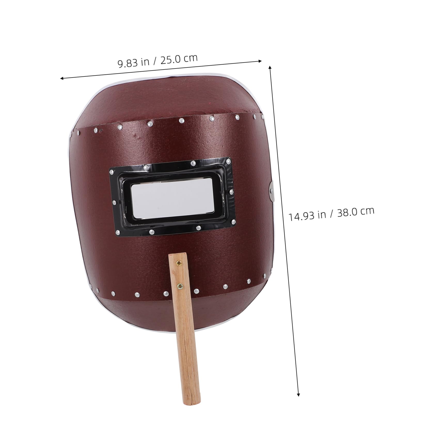 SOLUSTRE Handheld Welding Professional Welding Face Industrial Shield for Welders Handheld Welders Face Cover with Eyeglass and Wood Handle