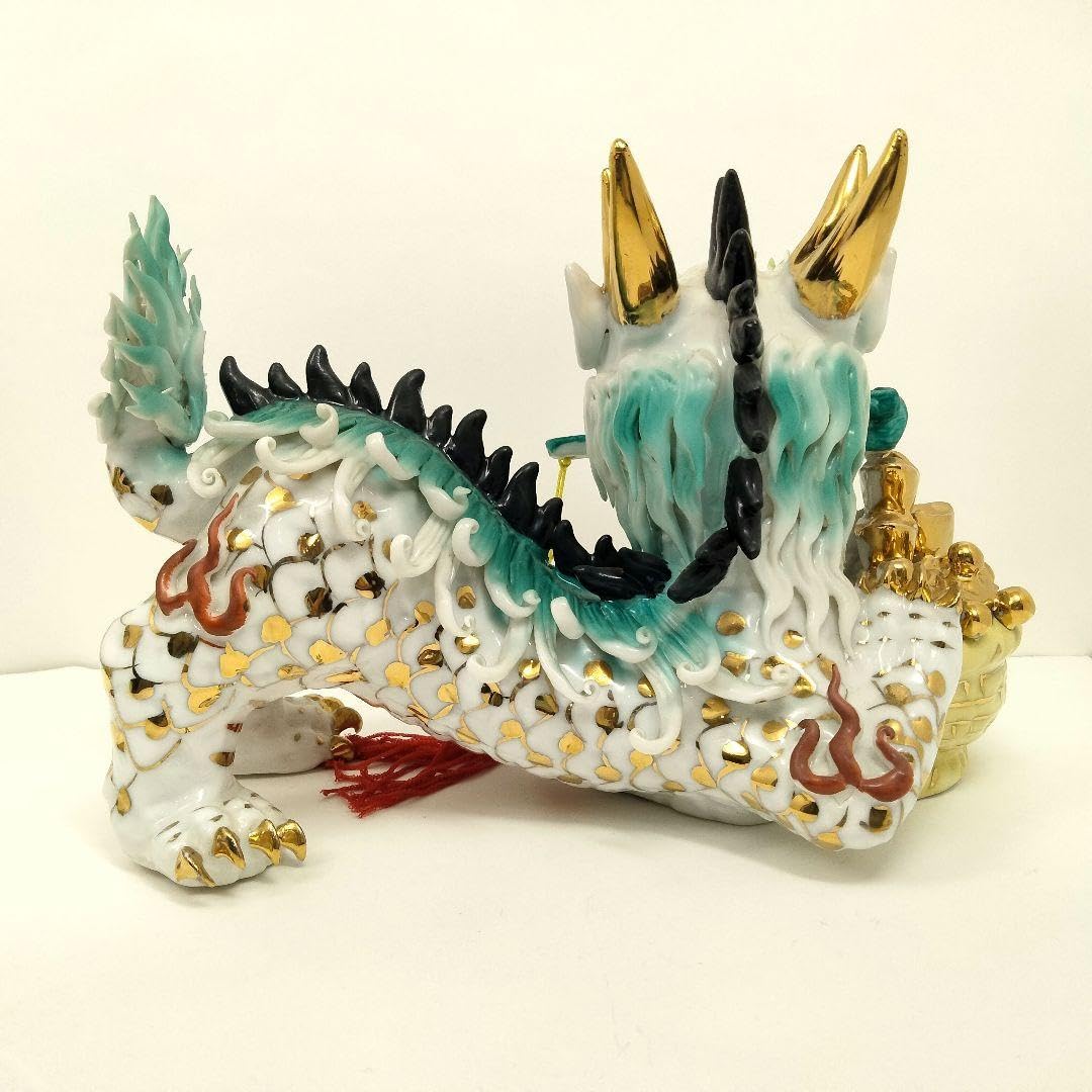 Amazon.co.jp: 中国の龍置物 一対 彩色 陶器 縁起物 : ホーム