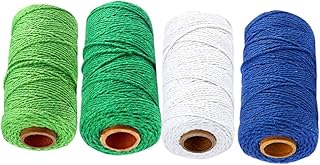 CORHAD Bricolaje Y Manualidades 4 Rollos Y Para Manualidades Colores Cuerda Trenzada Estilo Grosor Azul Verde DIY Cordón Decorativo De Pared Hilo De Mm Cada Artesanía Surtido