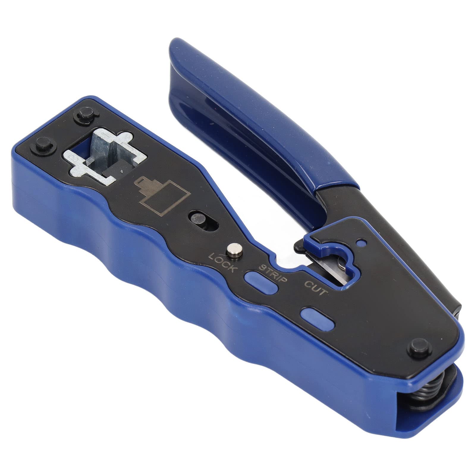 Ensemble d'outils de sertissage RJ45, pince à sertir pour câble réseau avec pince à dénuder et 50 connecteurs RJ45, kit d'outils à sertir Ethernet pour câble Cat5 Cat6, acier à haute teneur en carbone