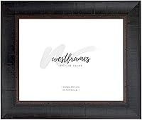 Vista 2 de West Frames The Lodge Marco de fotos rústico envejecido de 3 pulgadas de ancho (nogal espresso oscuro, marco vacío de 8 x 10 pulgadas, sin plexiglás)
