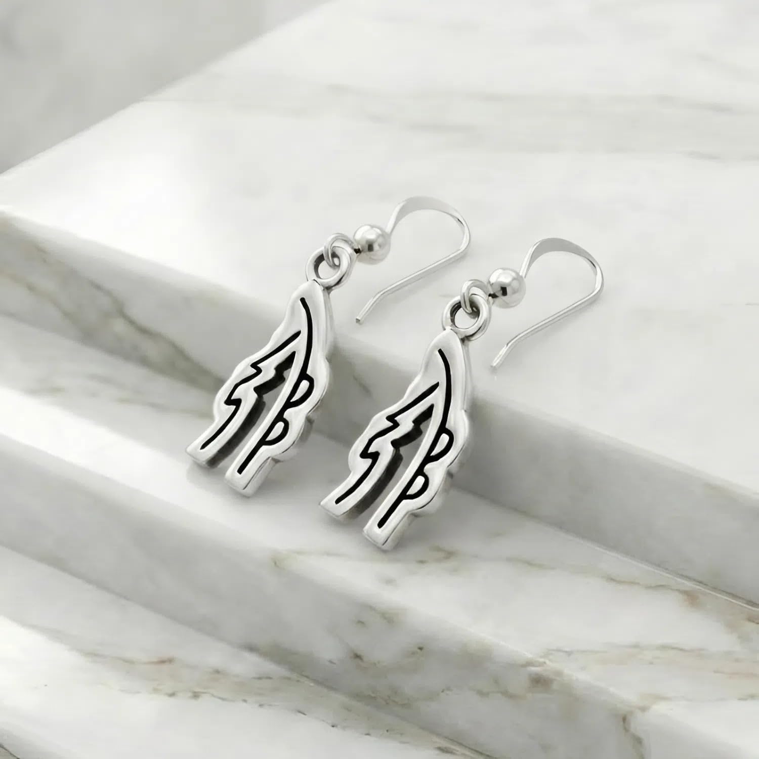 Sterling Silver "Sei Hei Ki" Symbol Reiki Earrings for Balance
