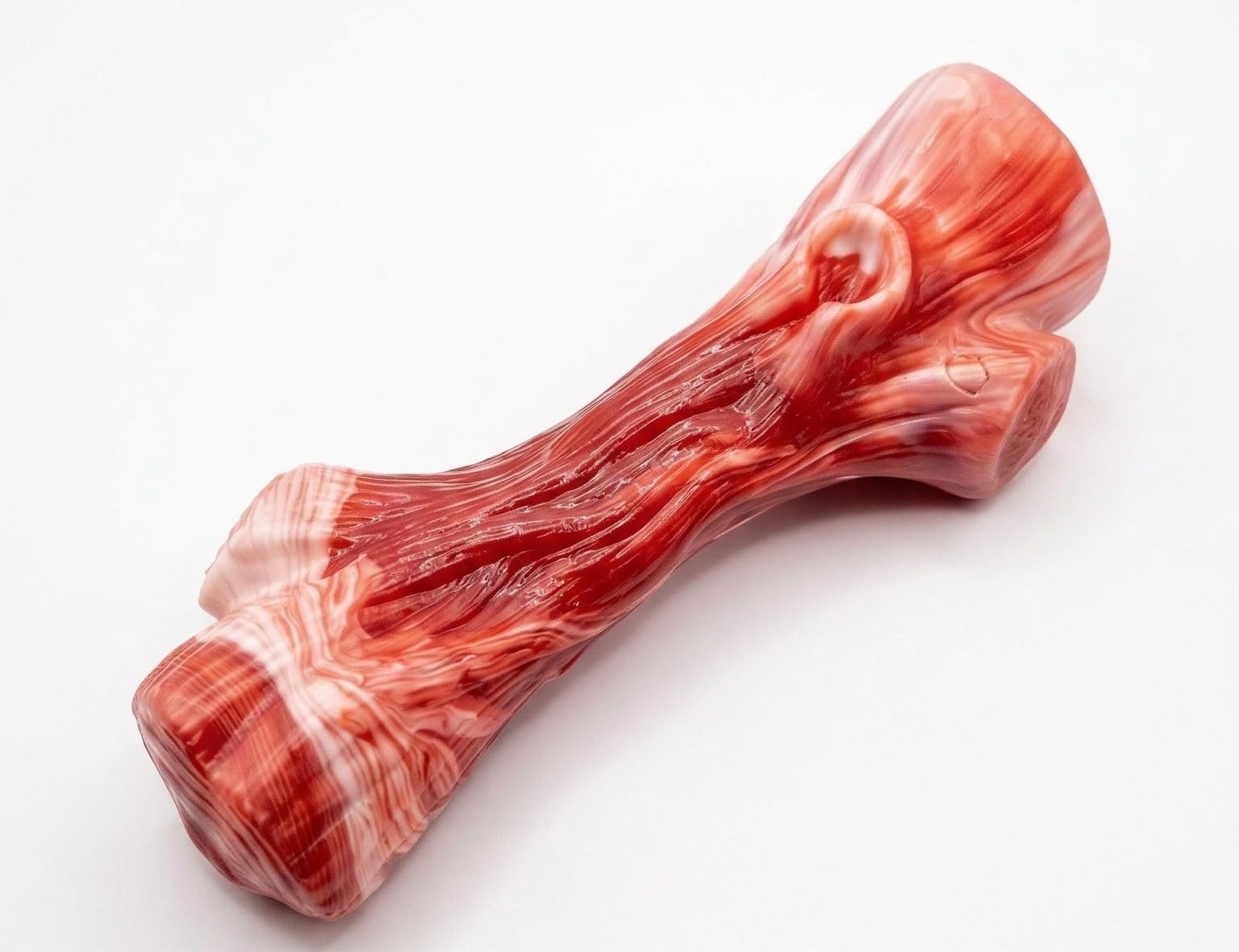 Tough Nylon Dog Bone That Survives Aggressive Chewers | Hard, Strong & Durable Chew Toy for Medium & Large Dogs – Redirects Destructive Chewing, Relieves Boredom & Cleans Teeth (Red, Large)