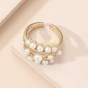 アクセサリー PEARL RING Stackable Yellow Gold and Pearl Rings | Birks Rock & Pearl