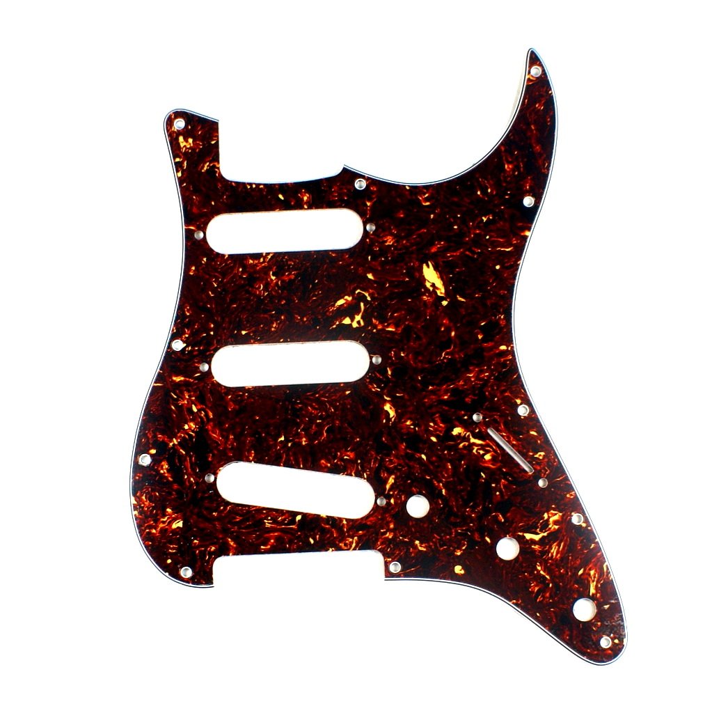 Custom 4 Ply Guitar Pickguard Fits Strat Standard 11 Hole -Tortoise Brown (B13)