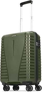 Aristocrat Cabin Polypropylene (PP) Airpro 55 Cm(Small) 8 Wheels Trolley Bags for Travel Hard Case Luggage,Lightweight Bag with Combination Lock & Robust Spinner Trolley with 3 Years Warranty (Green)