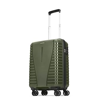 Aristocrat Cabin Polypropylene (PP) Airpro 55 Cm(Small) 8 Wheels Trolley Bags for Travel Hard Case Luggage,Lightweight Bag with Combination Lock & Robust Spinner Trolley with 3 Years Warranty (Green)