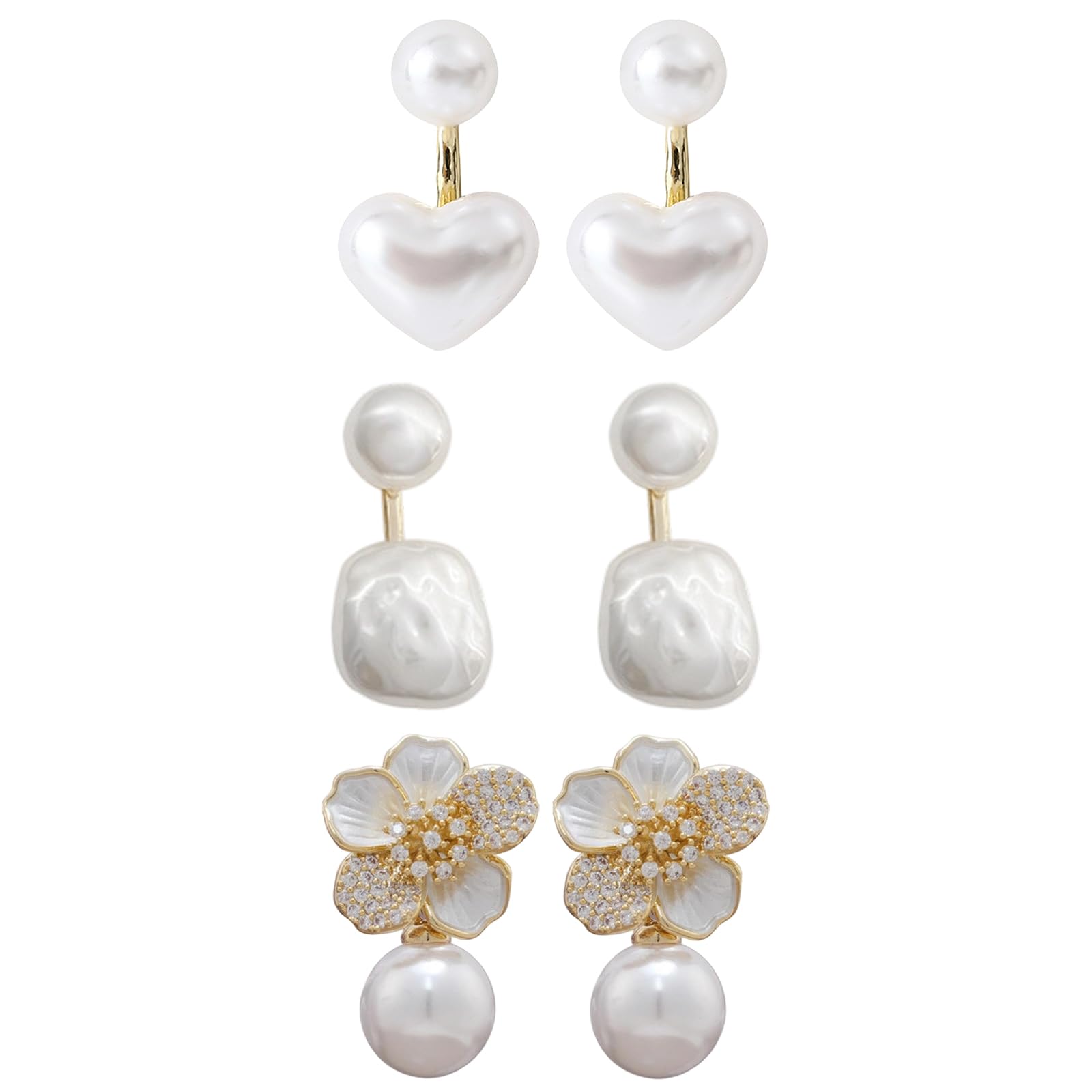 chuppinz Earrings Set for Women, Stylish Floral Stud Earrings for Girls, Minimalist Pearl Earrings for Casual Wear and Formal Occasions, Fashion Jewelry Gift for Women-picture-44