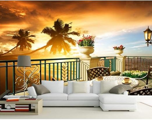 Amazon Clamsxgus 3d壁紙夏ビーチ風景背景壁バルコニー壁画写真壁紙カスタム3d壁紙 280x0cm 壁紙 Amazon Clamsxgus 3d壁紙夏ビーチ風景背景壁バルコニー壁画写真壁紙カスタム3d壁紙 280x0cm 壁紙