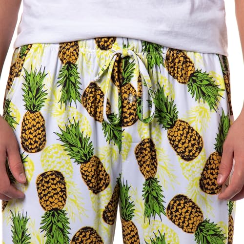 INTIMO PJammy Men's Tropical Pineapples Tossed Print Sleep Pajama Pants for Adults3