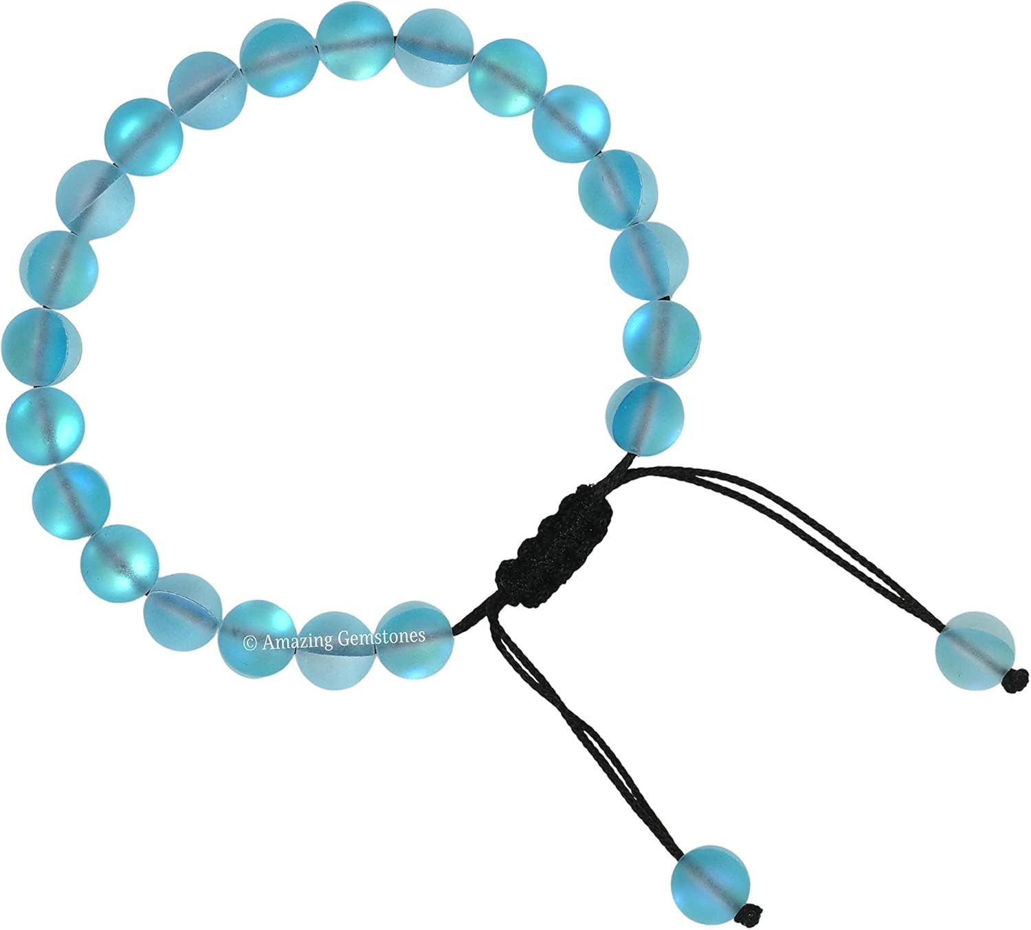 Amazing Gemstone Chocolate Brown Glass Bracelet for Women Men's Gifts - Glowing Sea Glass Bracelet - Beaded Adjustable Bracelet - Image 2