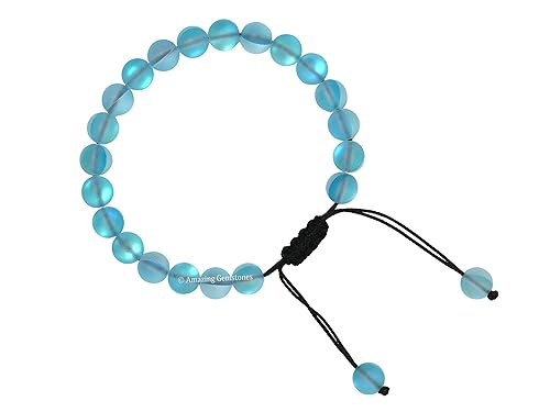 Miniatura 2 de Aquamarine Mermaid Glass Bracelet for Women Men's Gifts - Glowing Sea Glass Bracelet - Beaded Adjustable Bracelet Pulseras Para Hombres Mujer