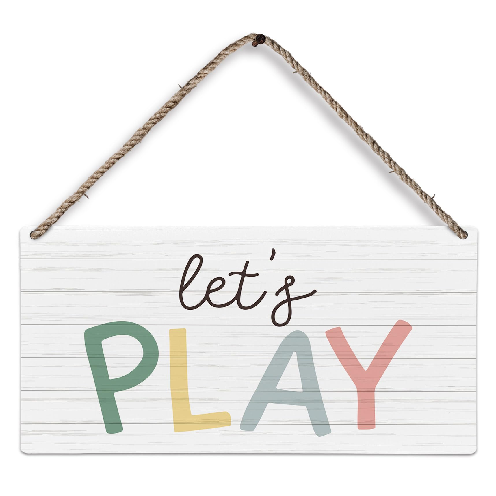 huester Play Wood Plaque Signs for Classroom, Playroom Wall Decor, Kids Playroom Play Room Home for Kids, Boho Preschool Classroom Play Center Area