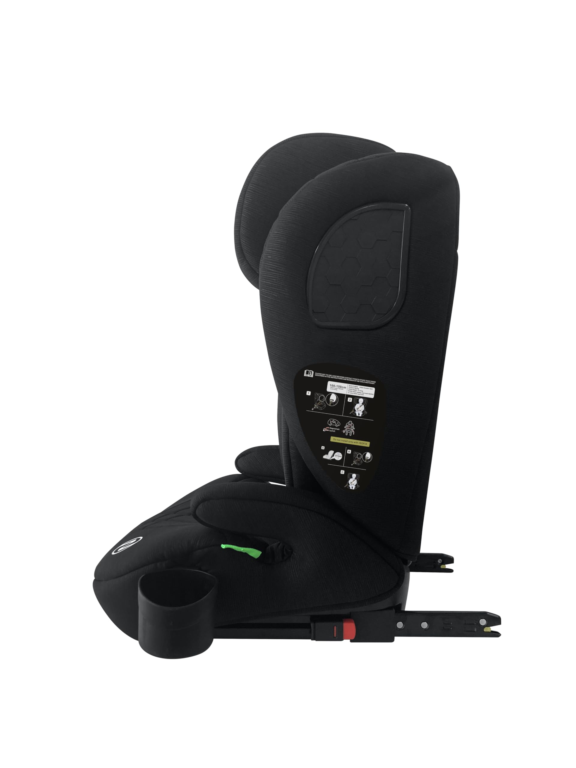 NANIA Bari - Silla de coche Isofix I-size 100-150 cm-Gr2/3- aprox. 4-12 años - Asiento Isofix con protección lateral - Reposacabezas ajustable - Portavasos