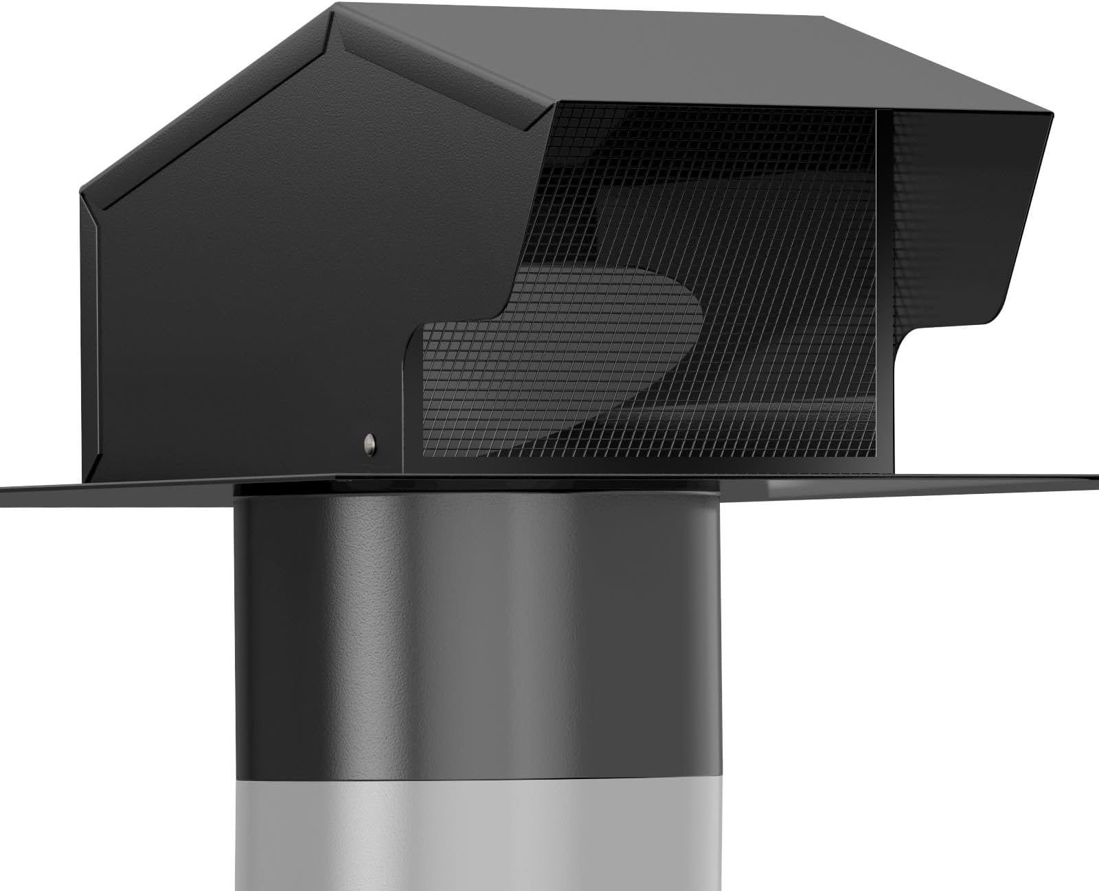 6 Inch Removable Roof Vents Roof Dryer Vent Cap for Houses Galvanized Steel 6 Inch Exhaust Vent for Ventilation System-with Damper, Black.