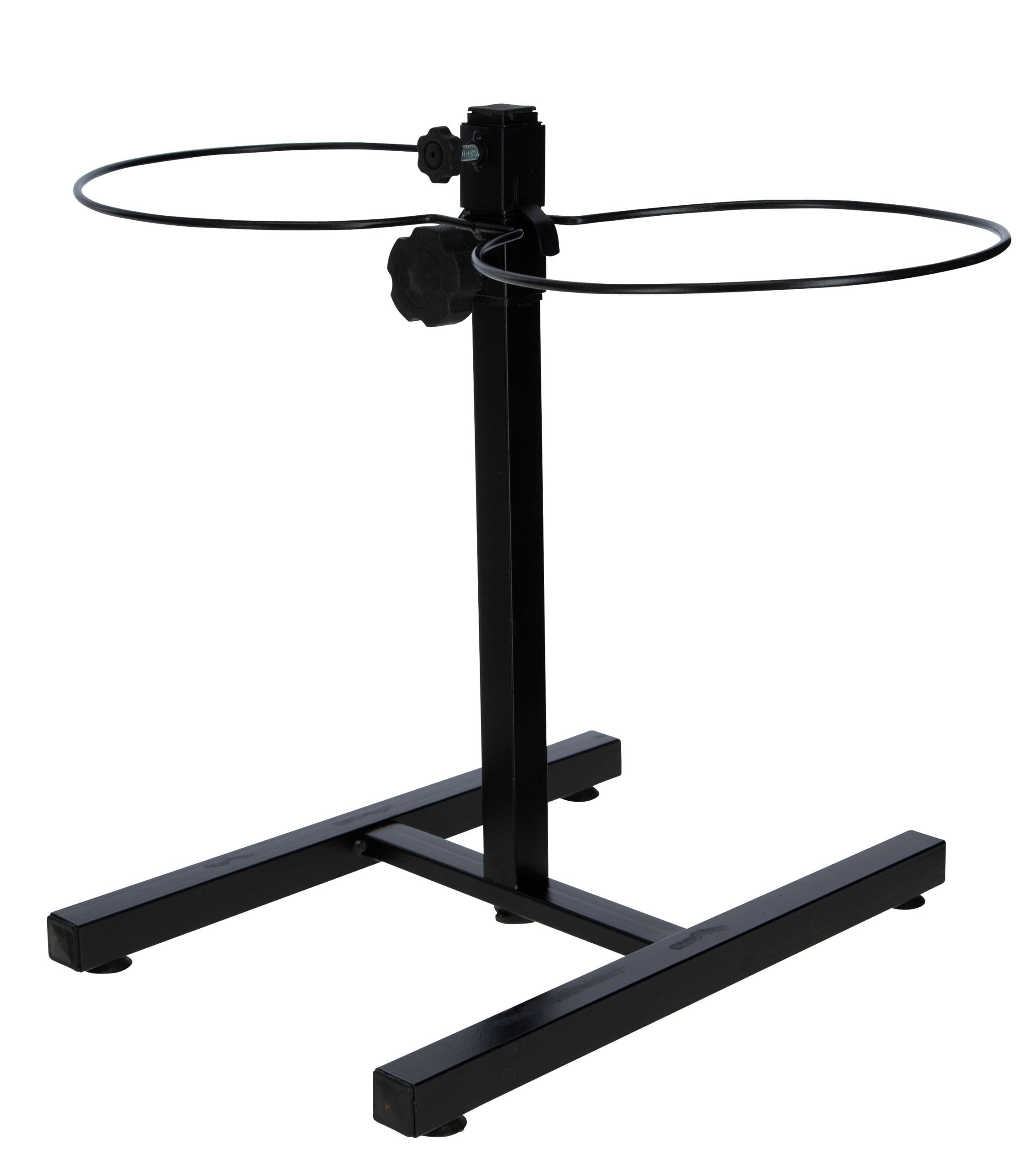Kerbl Pet Barra de alimentación, comedero, negro, 54x27x43 cm, 2 comederos/2800 ml, estructura de acero, para perros, 2 comederos de acero inoxidable, altura regulable sin escalones, comedero elevado