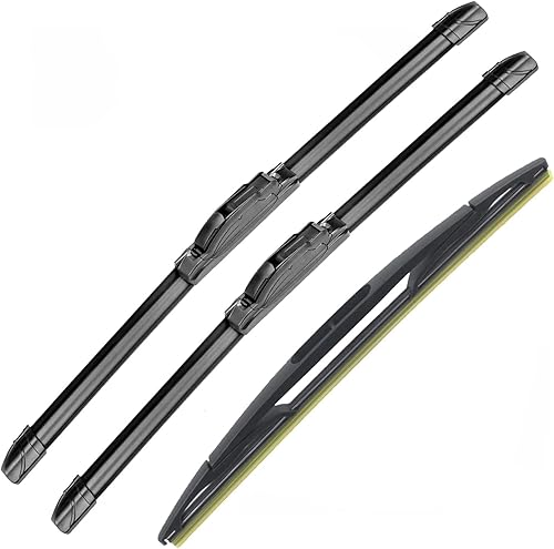 Limpiaparabrisas delantero y trasero (paquete de 3 piezas) de repuesto para Honda Pilot 2016-2022 de 26 pulgadas + 24 pulgadas y limpiaparabrisas