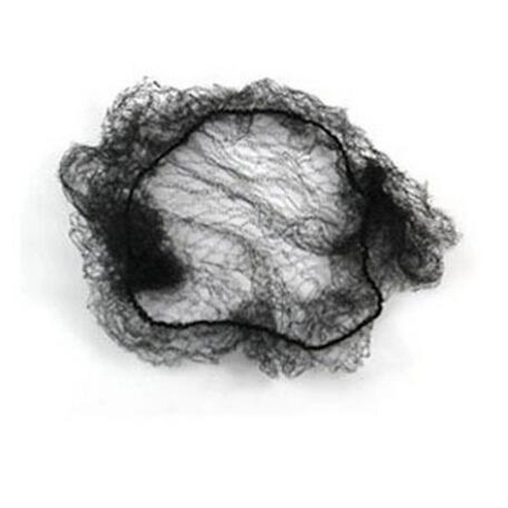 WeKen 20 Pack Invisible Elastic Edge Hair Nets Black Mesh 20" Stretchable Reusable for Buns Wigs Kitchen