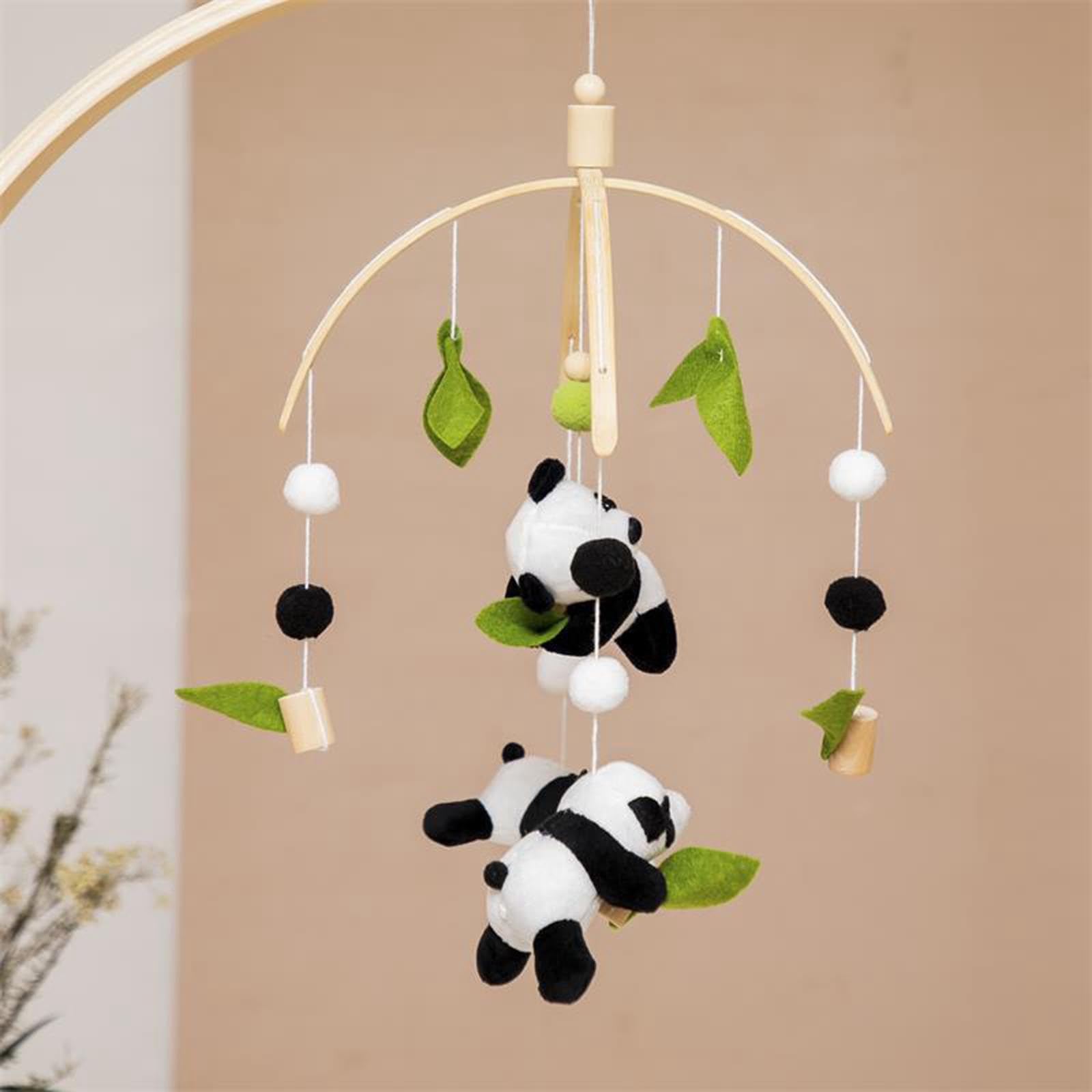 kowaku Móvil para Cuna de Bebé, Juguete con Forma de Panda, Campana para Cuna, Decoración de Techo para Sala de Estar