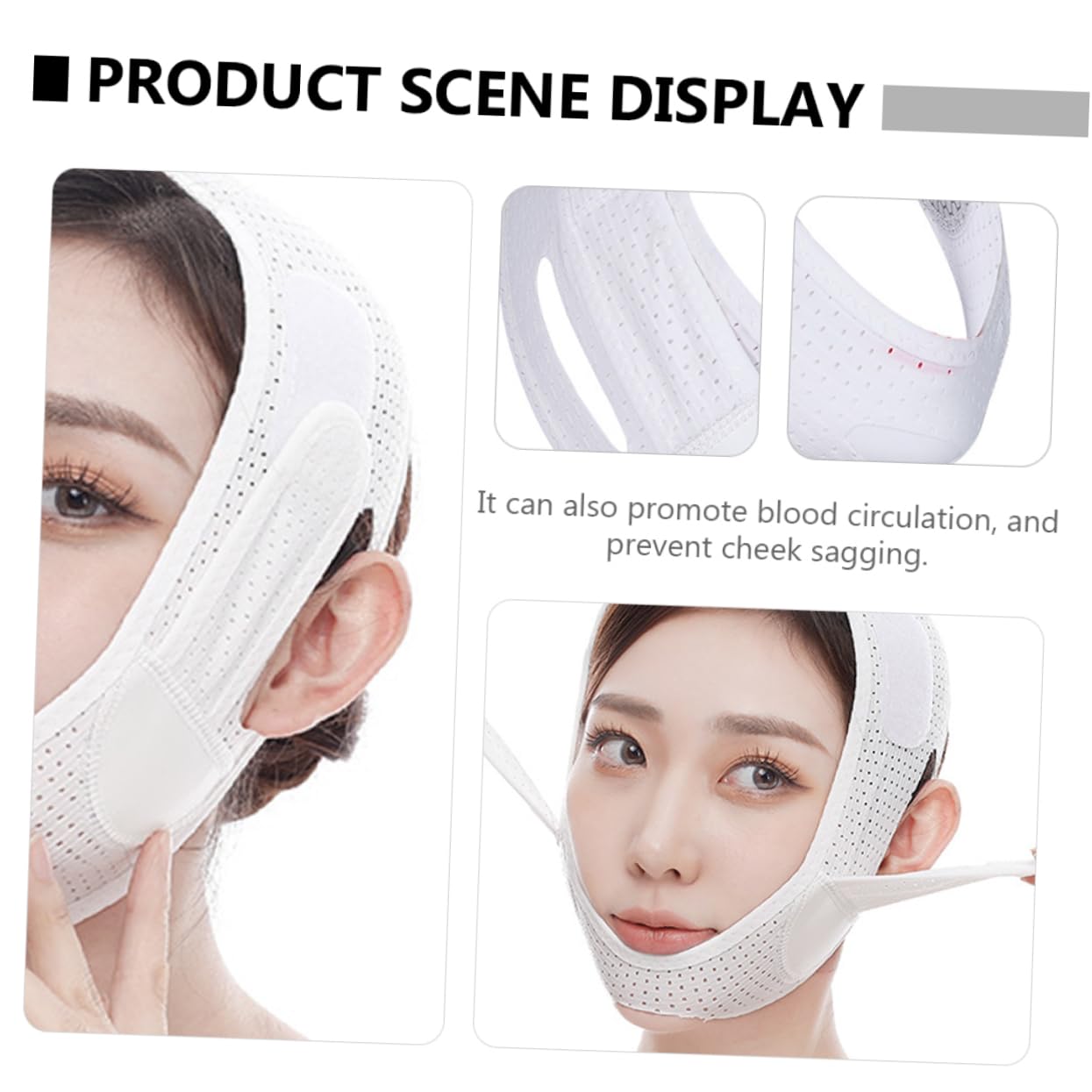 Vaguelly Professional V Face Lifting Strap Adjustable Chin Lift Belt for Facial Slimming and Firming Breathable Design for Skin Types for Beauty