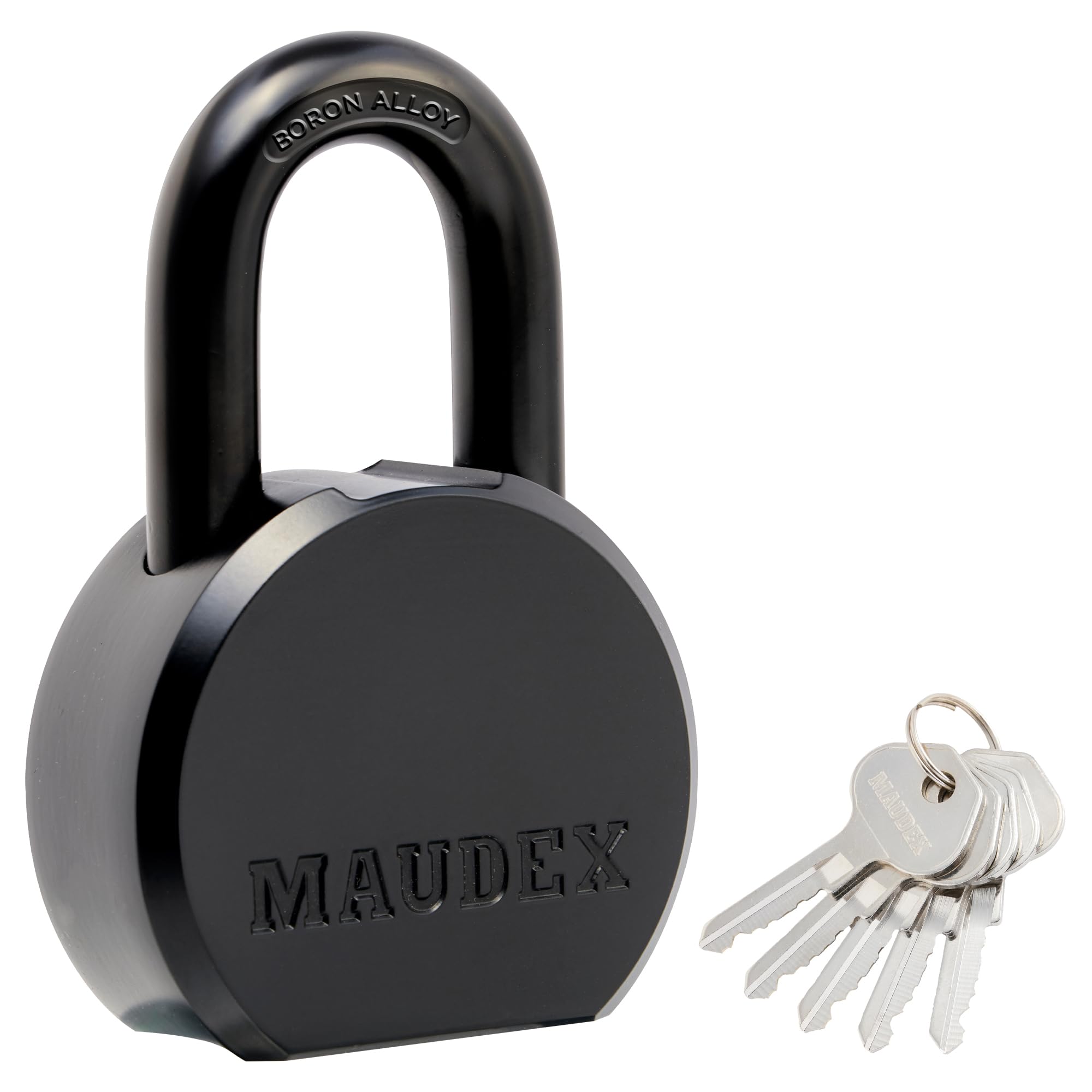 Maudex® PML65 Cadenas Conteneur avec 5 Clés - Anse 12 mm Résistance Maximale aux Coupures, Corps Acier Renforcé | Antivol de Sécurité pour Portail, Garage, Remorque Attelée