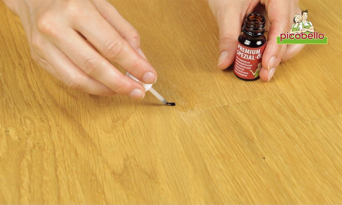 Picobello Reparatur-Set (Premium) I Geölte Holz- und Dekoroberflächen I Geeignet für Parkett, Laminat, Möbel & Treppen I Mit 15 Hartwachs-Stangen, Versiegelungslack & Zubehör I Made in Germany