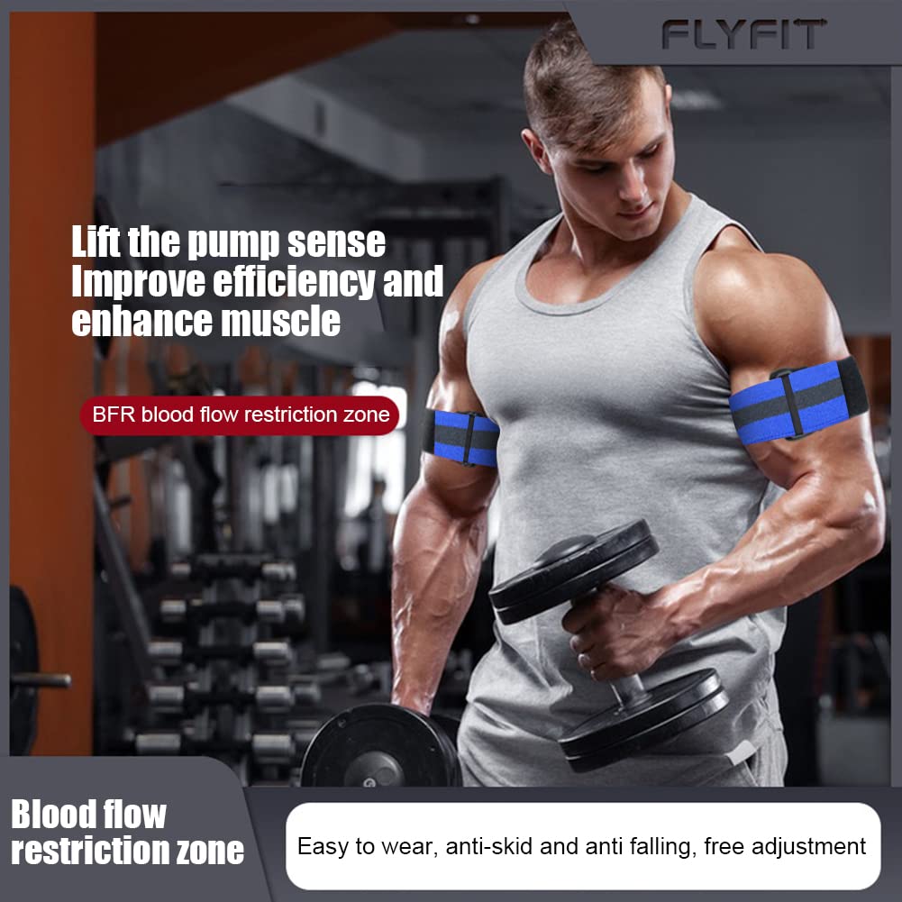MuscleForge Bandes d'entraînement par occlusion – Bandes de restriction du flux sanguin pour bras et jambes – Sangles BFR réglables pour le bodybuilding, l'haltérophilie et la rééducation – Soutien de