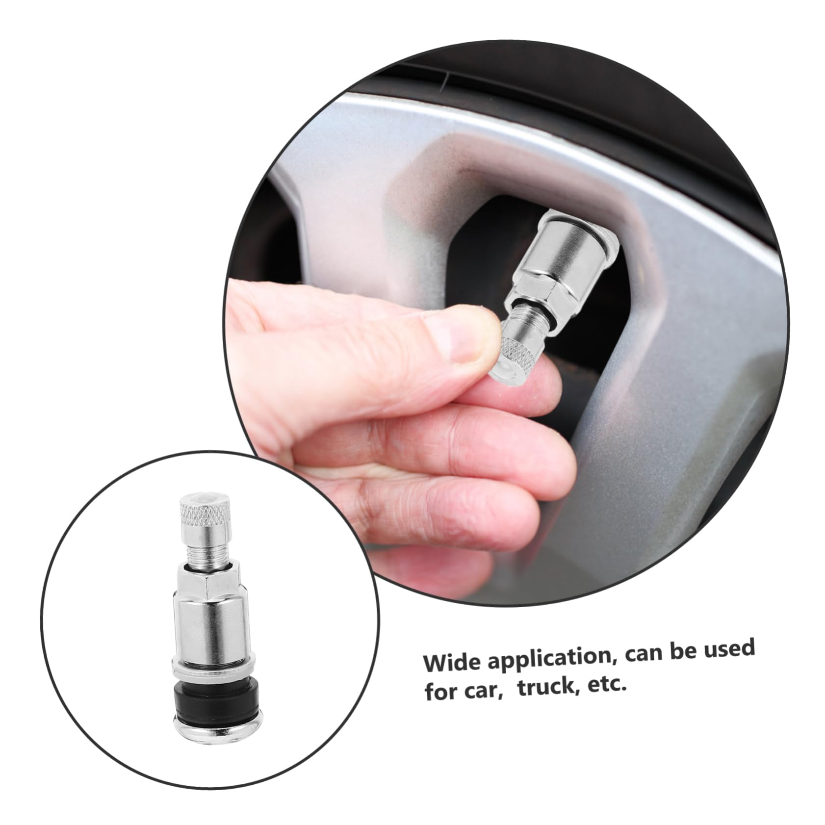 10 Pezzi Valvole per Pneumatici Auto a Vite in Acciaio 45, Stelo Tubeless, Resistenti all'Usura, Anti Perdita d'Aria