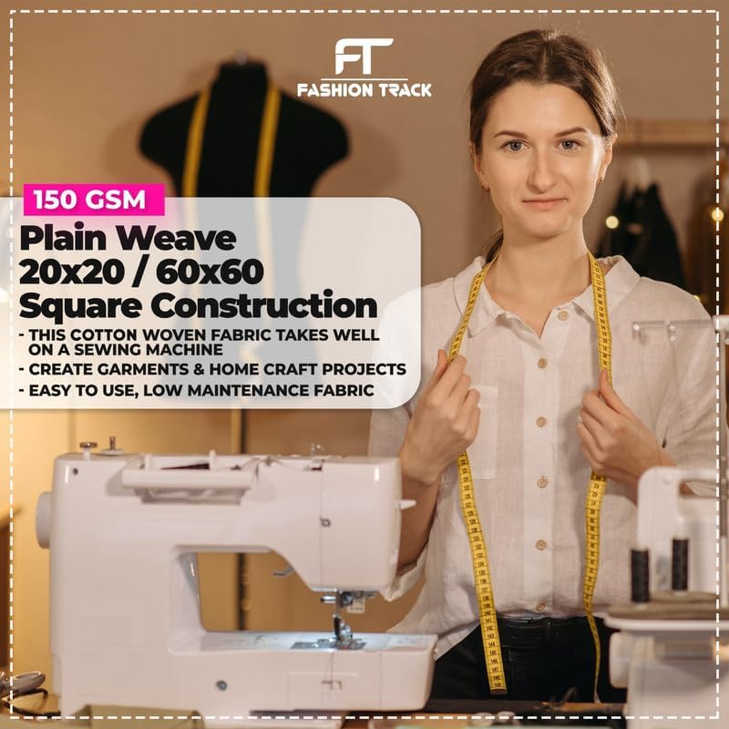 Miniatura 2 de The Yard - Tela de algodón negro de 58 pulgadas de ancho, 100% algodón, 60 cuadrados, disponible en 14 colores y 5 tamaños (3 yardas, negro)