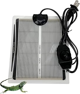 Reptile Heating Mat with Temperature Adjustment,110V 5W Heat Mat for Reptiles,Snakes,Frog,Lizard,Turtle,Plant, Non-Adhesive Under Tank Terrarium Reptile Heating Pad (1 Pack, 5W(5.9x7 inch))