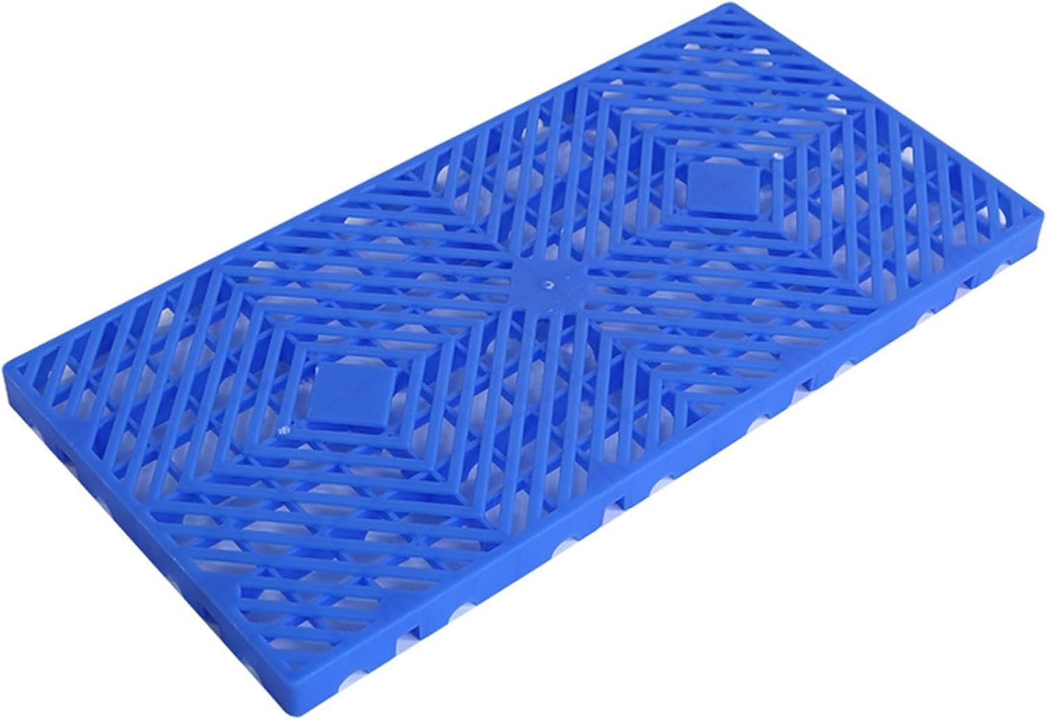 Rayonnages grillagés optimisés par plateau de transport emboîtable en polyéthylène