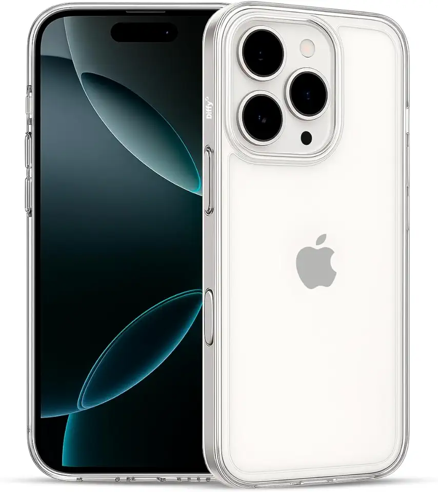 Diffy Capa para iPhone 12 Transparente - Design Fino, Botões Metalizados, Bordas Reforçadas e Proteção de Câmera | Clean Case