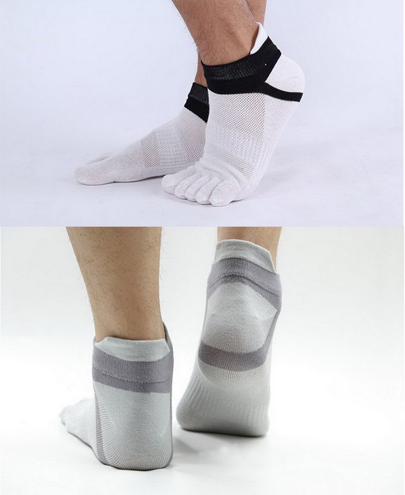 Chaussettes à orteils pour hommes, chaussettes de sport légères, respirantes, à séchage rapide, 6 paires