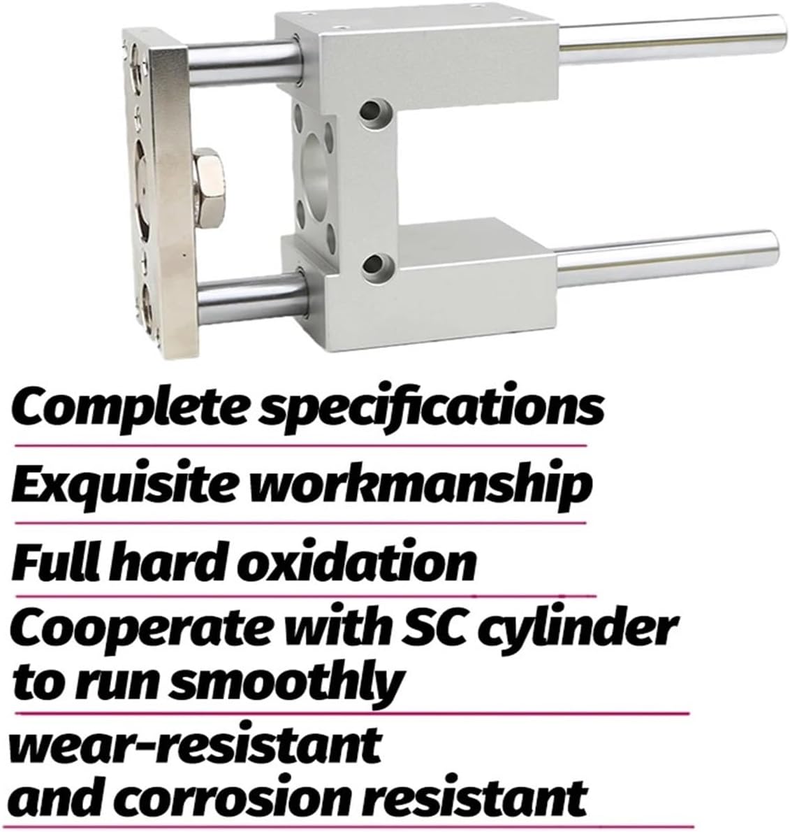 SC Cylinder Fixed Guide Bracket Three axis and Three Rod Pressure Cylinder with Guide Rod SC32-50 SC32-75 SC32-100 SC32-200(14)