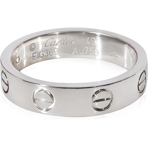 Cartier, Pre-Loved, Love Diamond Wedding Band, 1 Diamond, White Gold, 4.75