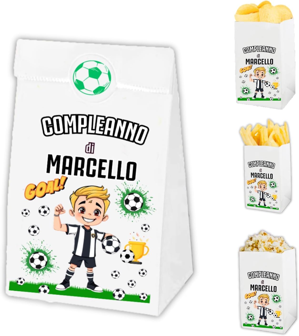 YAMAIDUO 120 Pezzi Gadget Calcio Compleanno Bambini, Calcio Regalini Fine Festa Compleanno, Riempitivi di Pinata Kit Compleanno Calcio per Ragazzi e Ragazze Incluso Portachiavi Calcio Fischietto