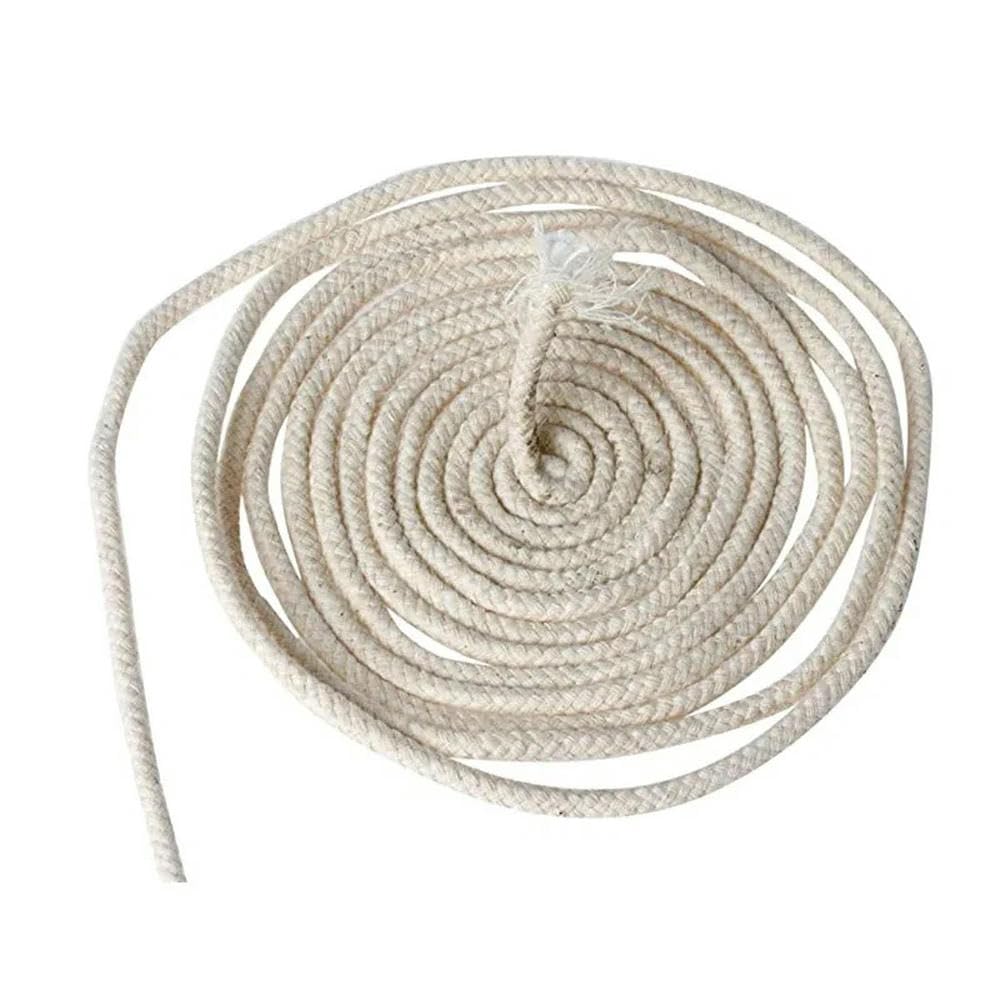Wymień mocny knot z bawełny Okrągły bawełniany knot bezdymny do palnika spirytusowego i lampy naftowej Rozmiary 2-8 mm Długość 1-6 m(8mm X3m)