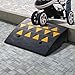 VEVOR Rubber Curb Ramp 6'' Rise Height Sidewalk Threshold Ramp, 14.6'' Width 19.3'' Length Driveway Ramp 33069 lbs Load Capacity for Curb for Forklifts, Trucks, Buses, Cars, Wheelchairs, Bike