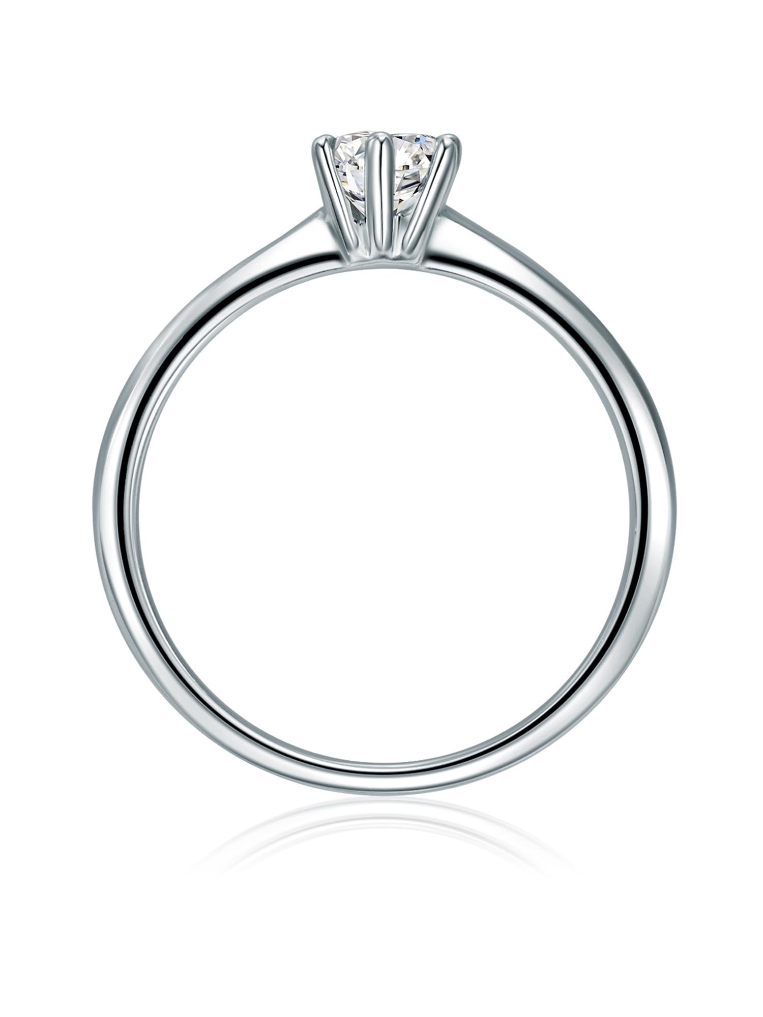 Trilani Plata de ley 925 Circonita Solitario