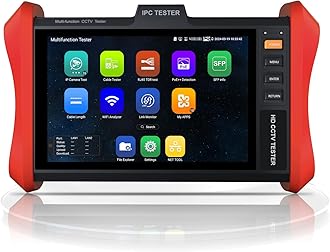 WANLUTECH 4K 12MP IP Camera Tester 90W PoE Power Output 8'' Touchscreen CCTV Tester SFP Optical Fiber Module Port RJ45 Cable TDR Test WiFi Network Tools