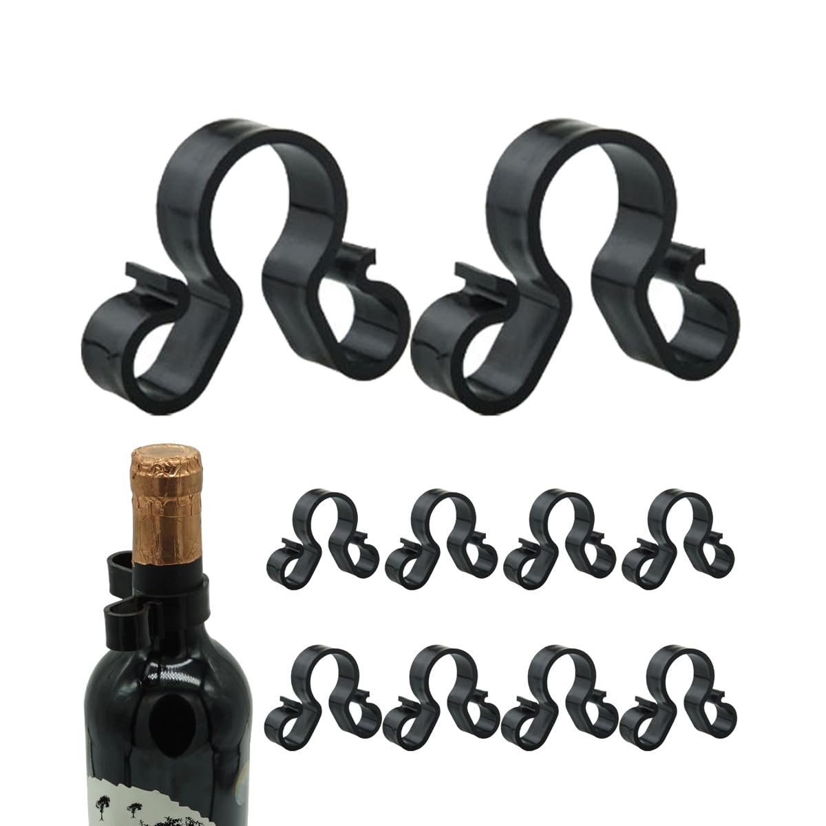 Lot de 12 pinces à bougie pour bouteille de champagne, support de